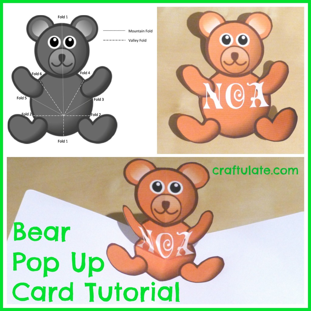 Cute little Teddy Bear pop up card/birthday Greeting Cards Intended For Teddy Bear Pop Up Card Template Free