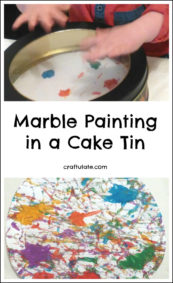 Marble Painting in a Cake Tin - Craftulate