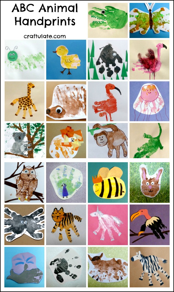 ABC Animal Handprints – Craftulate