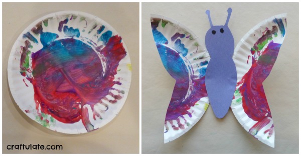 paper plate butterfly