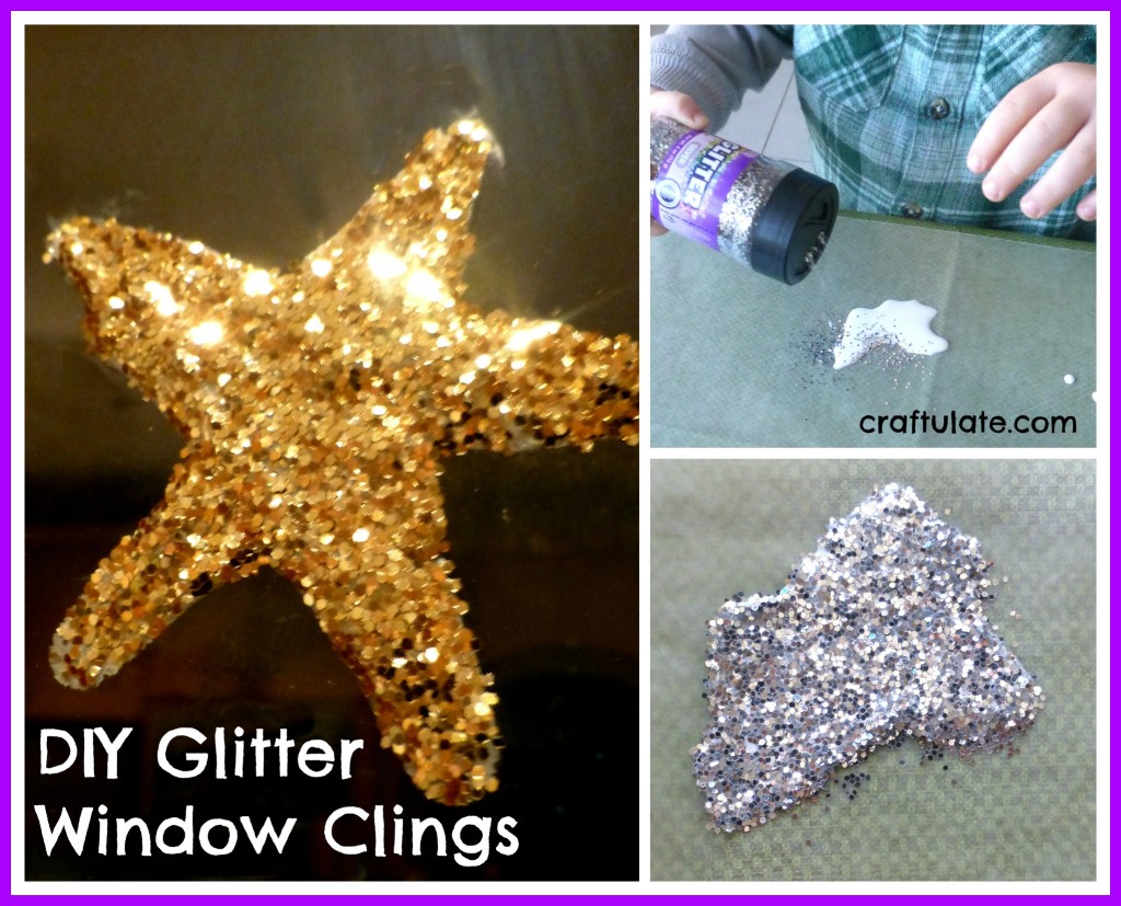 DIY Glitter Window Clings