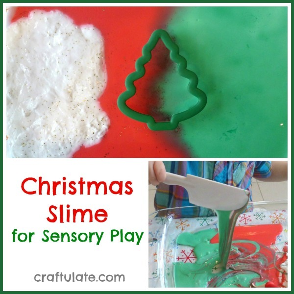 Christmas Slime for Sensory Play - Craftulate