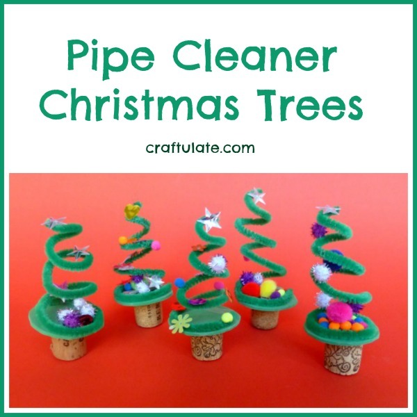 Download Pipe Cleaner Christmas Trees Craftulate PSD Mockup Templates