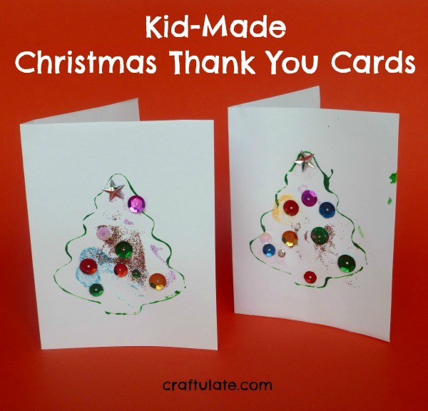 Kid-Made Christmas Thank You Cards - Craftulate