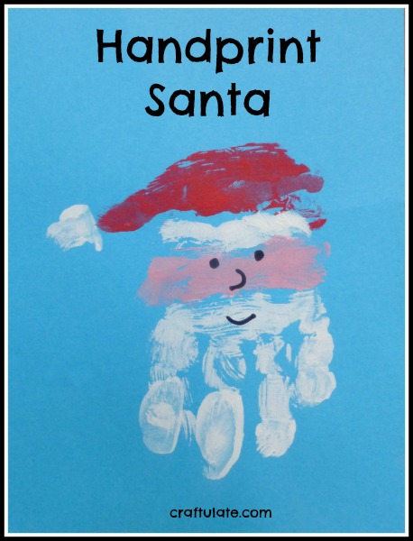 santa handprint art