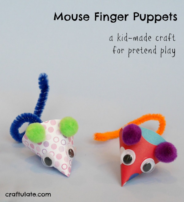 mouse finger puppet craft