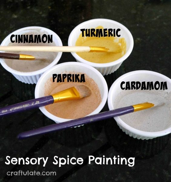 Sensory Spice Painting - process art for kids with an aromatic twist!