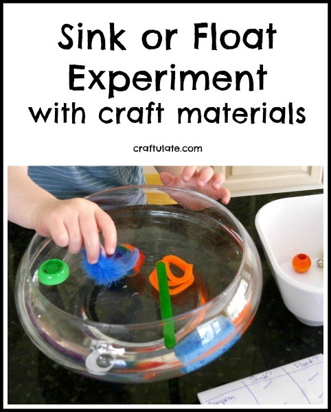 Sink Or Float Experiment With Craft Materials - Craftulate