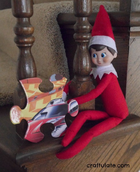 Elf on the Shelf with Puzzle Pieces - Craftulate