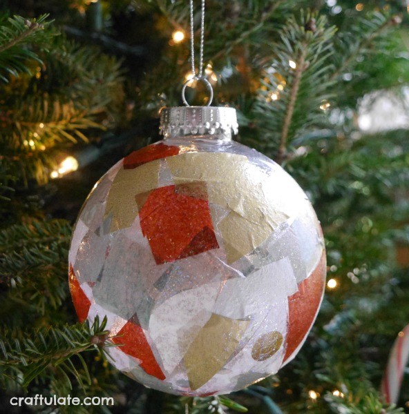 Money ornament (using a clear plastic ball)