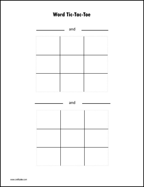 Sight Word Tic Tac Toe Craftulate 9744