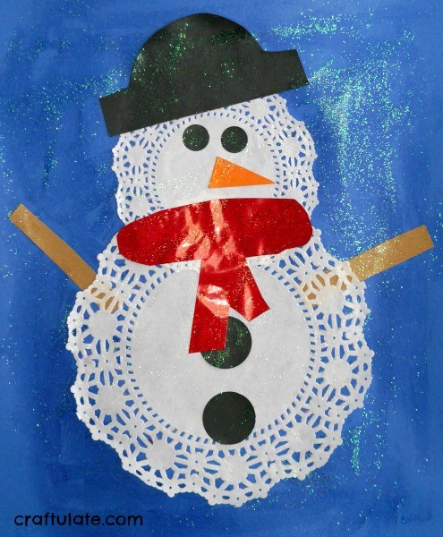 Doily Snowmen Craft - Craftulate