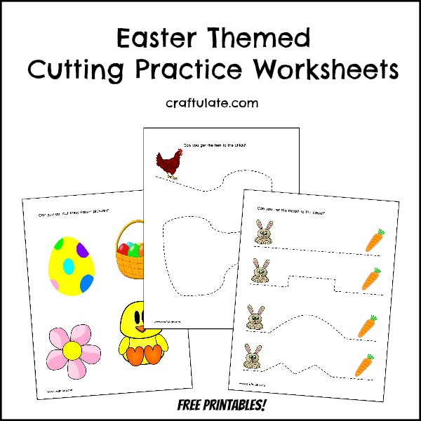 Easter Cutting Practice Worksheets Craftulate