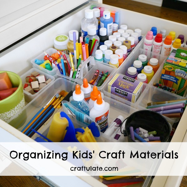 organizing kids craft supplies