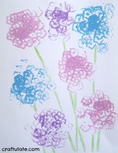 Hydrangea Art for Kids Using Okra – Craftulate