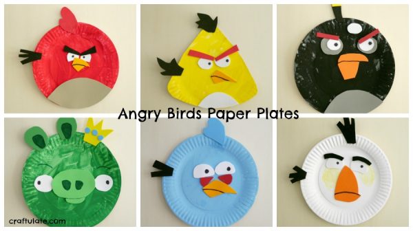 paper plates with birds on them