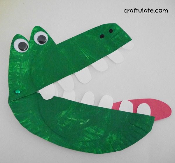 Paper Plate Alligator - Craftulate