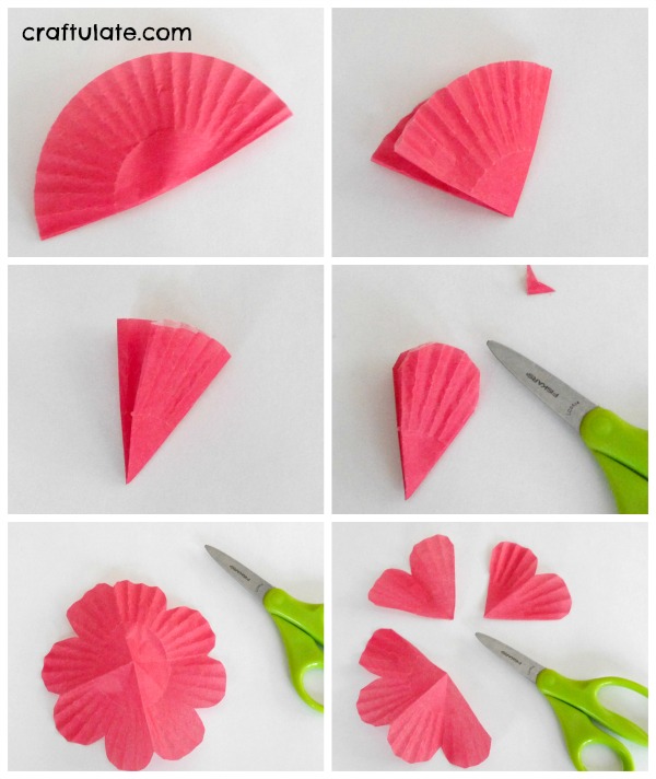 Cupcake Liner Hearts – Craftulate