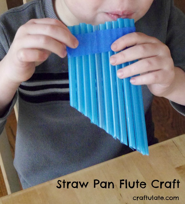 Straw Pan Flute Craft - an easy craft that kids can make on their own!