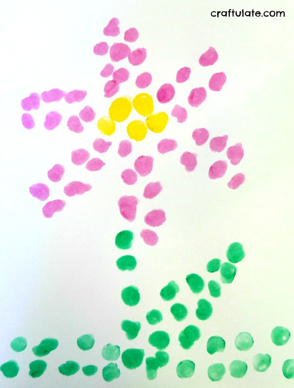 Dot Art for Kids - using Kwik Stix paint