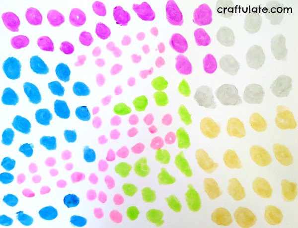 Dot Art for Kids - using Kwik Stix paint