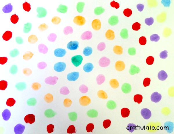 Dot Art for Kids - using Kwik Stix paint