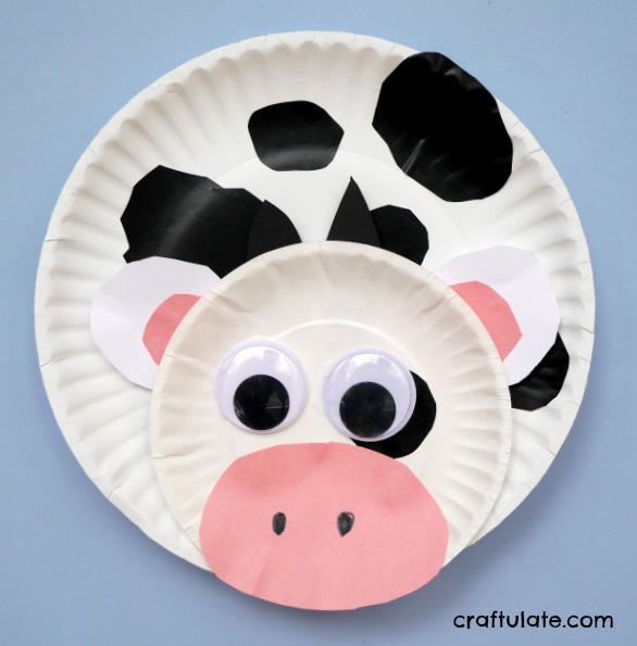 Paper Plate Cow - Craftulate