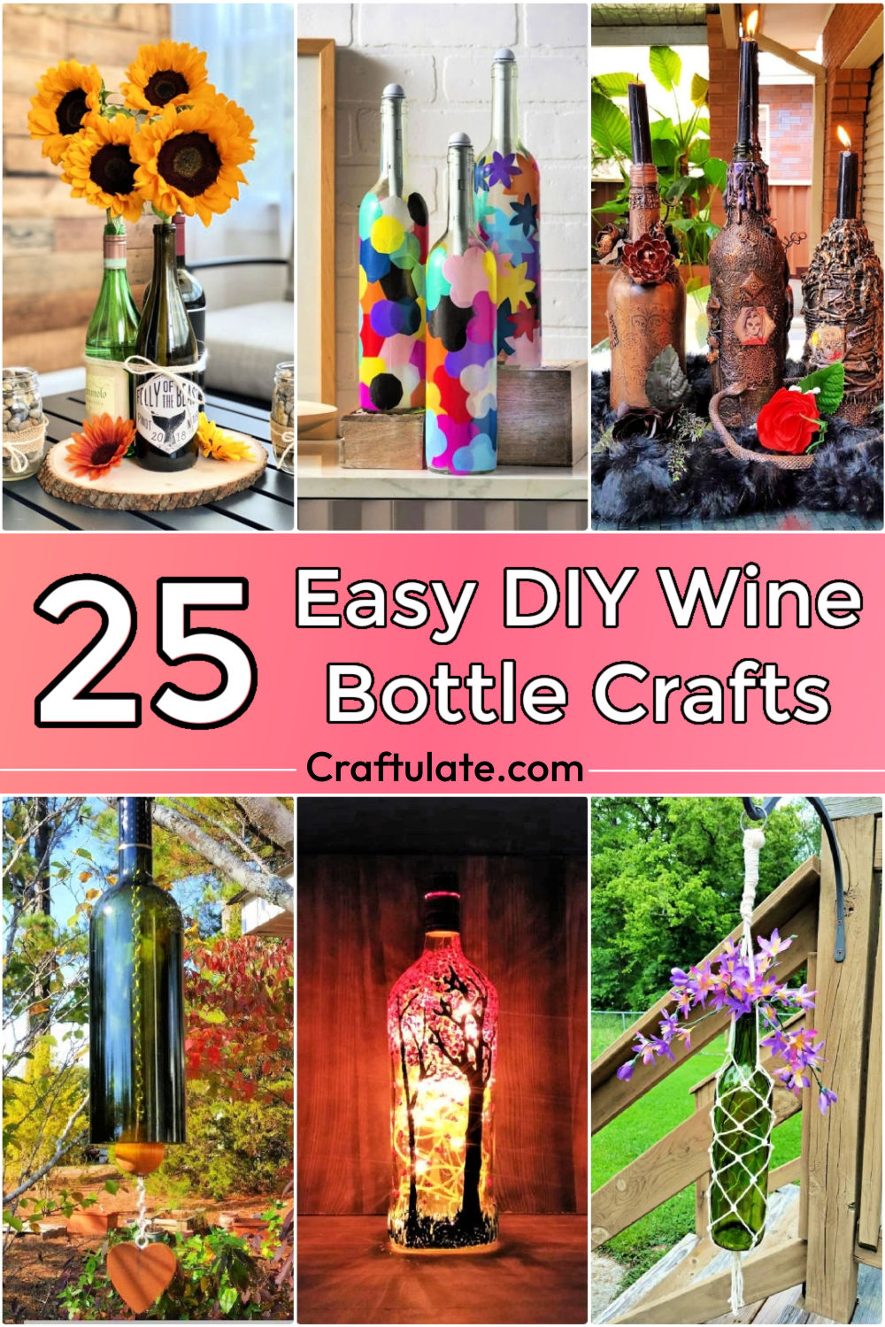 25 Easy DIY Wine Bottle Crafts and Upcycling Ideas