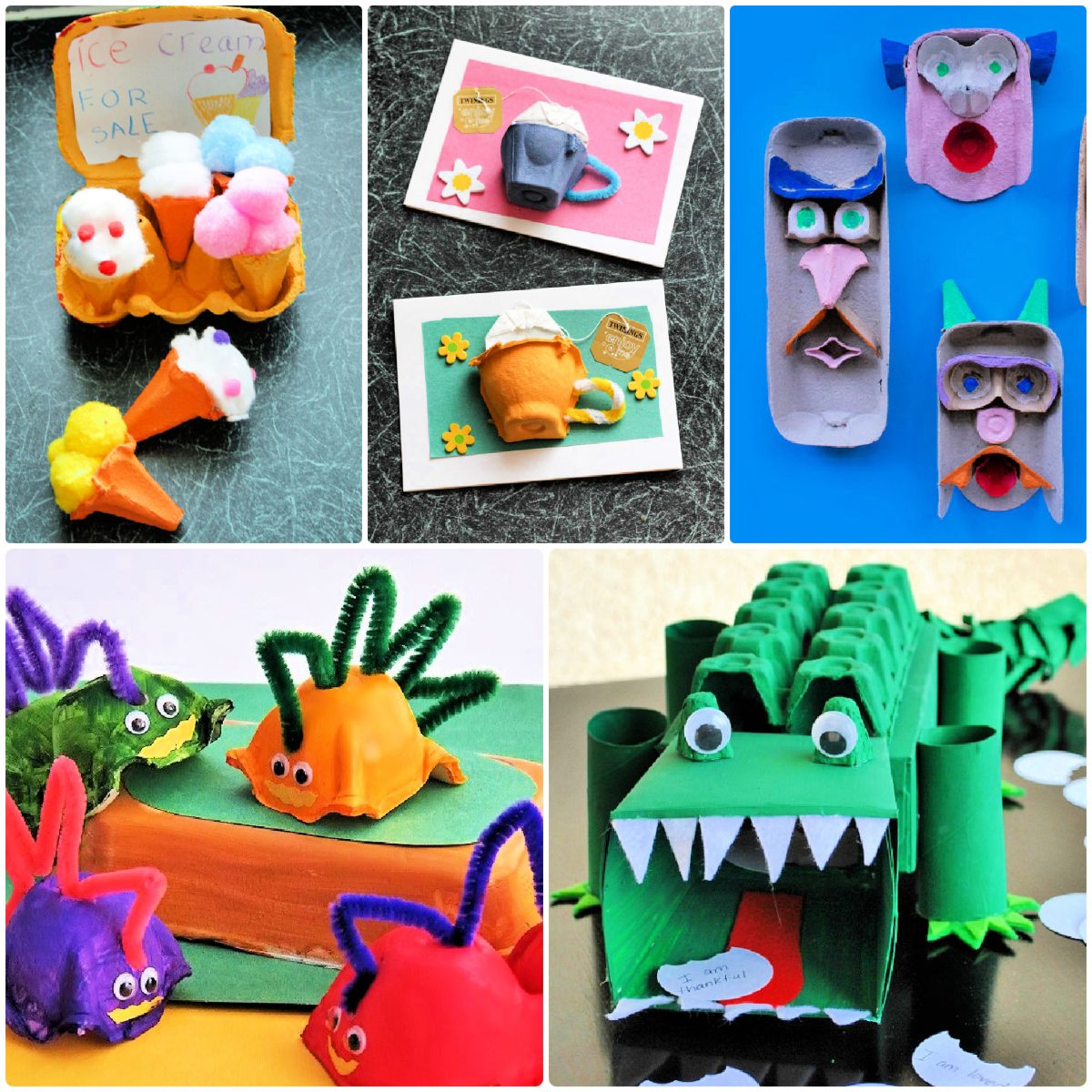 Manualidades Preescolar Cross Stitch  Egg carton crafts, Egg box craft,  Recycled crafts kids