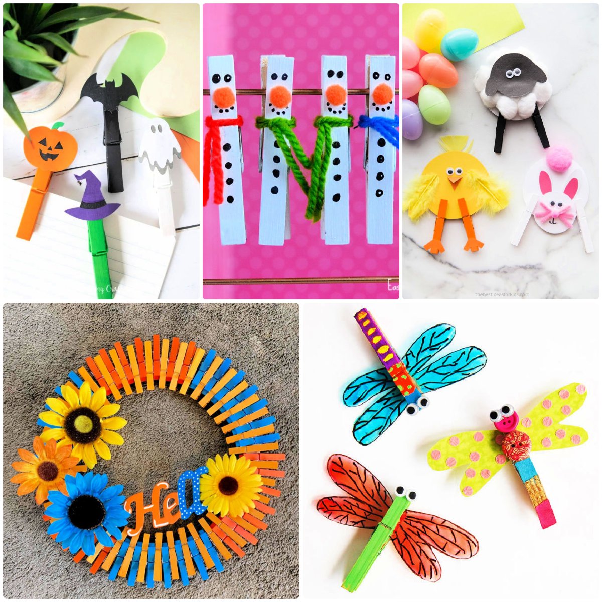 4 DIY Clothespin Crafts, Home Decor Ideas