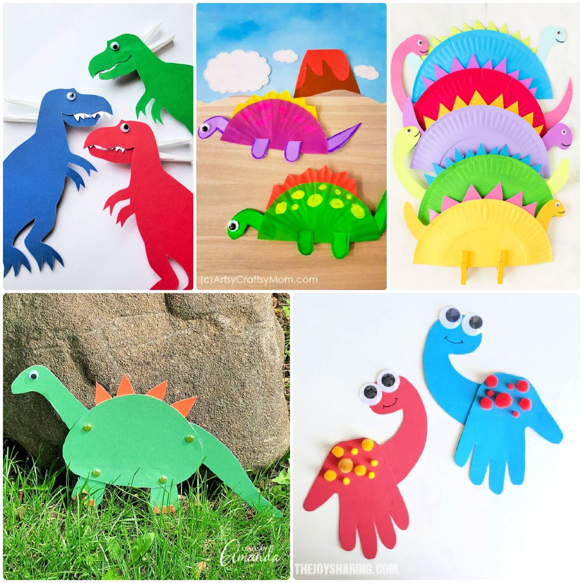 Cute and Easy Paper Plate Dinosaur Craft for Kids
